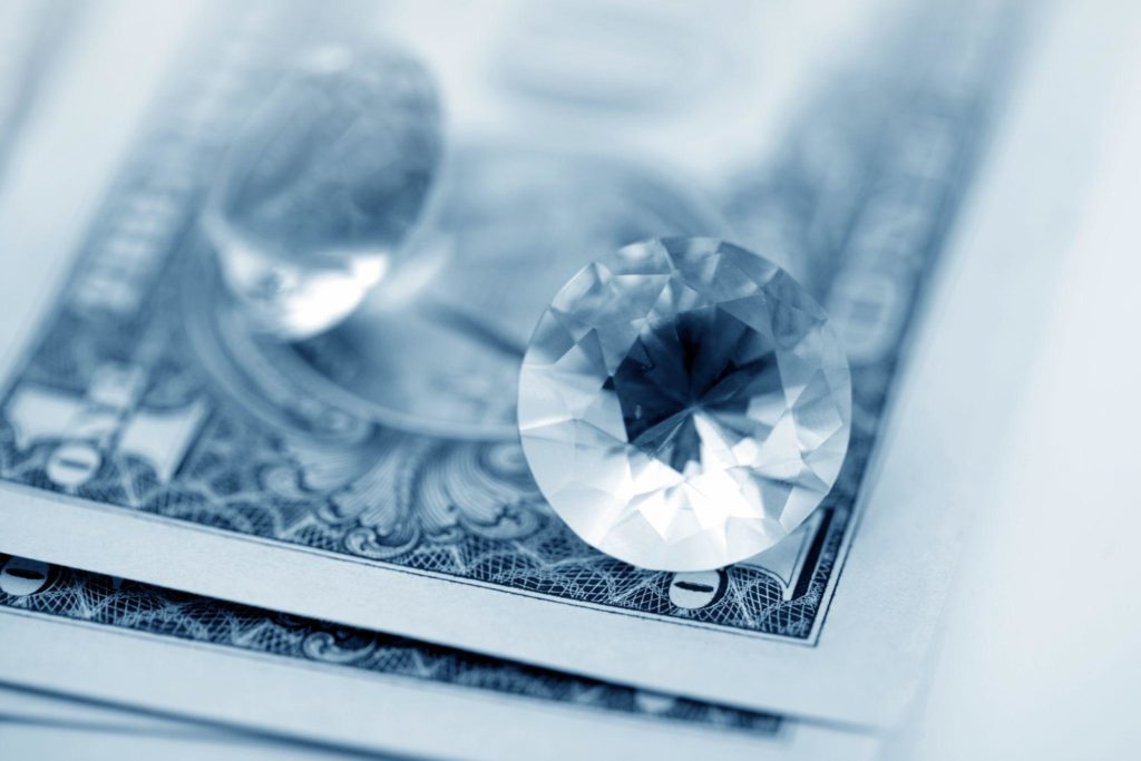 American dollars and brilliants